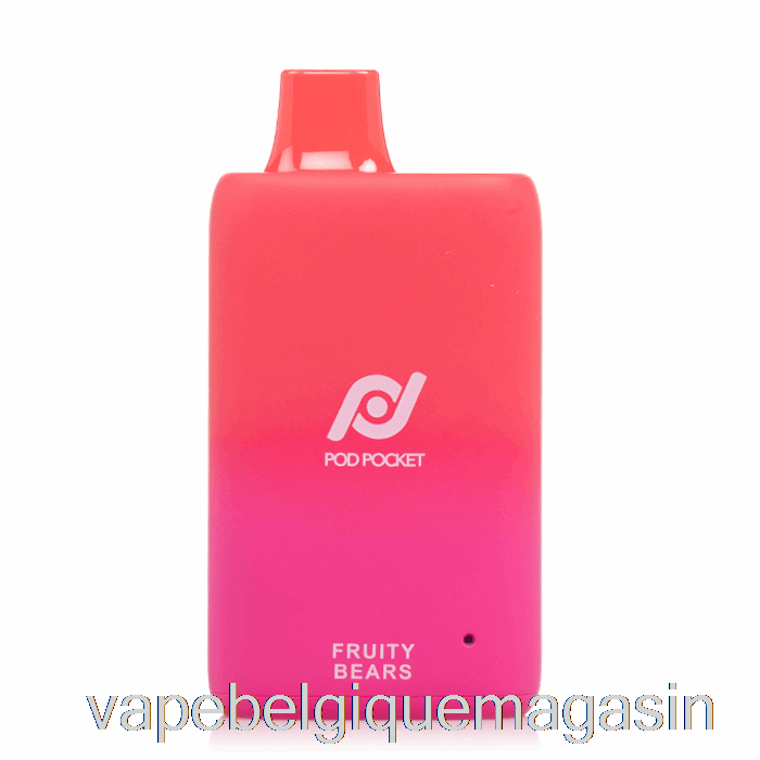 Vape Jetable Pod Pocket 7500 0% Zéro Nicotine Jetable Fruité Ours